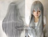 Peruca Cinza Lisa 100 cm
